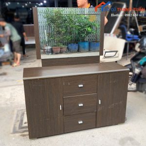 Bàn Trang Điểm Cũ Gỗ Công Nghiệp Gương Lớn