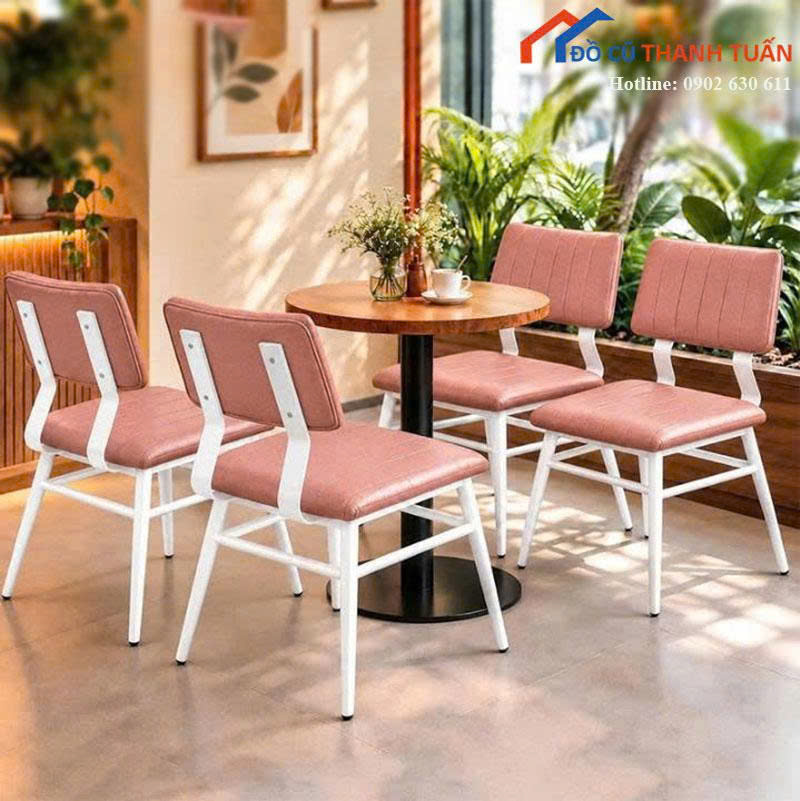 bo-ban-ghe-cafe-moi-99-ban-tron-kem-4-ghe-dem-nhieu-mau (3) Bộ Bàn Ghế Cafe Mới 99% Bàn Tròn Kèm 4 Ghế Đệm (Nhiều Màu)