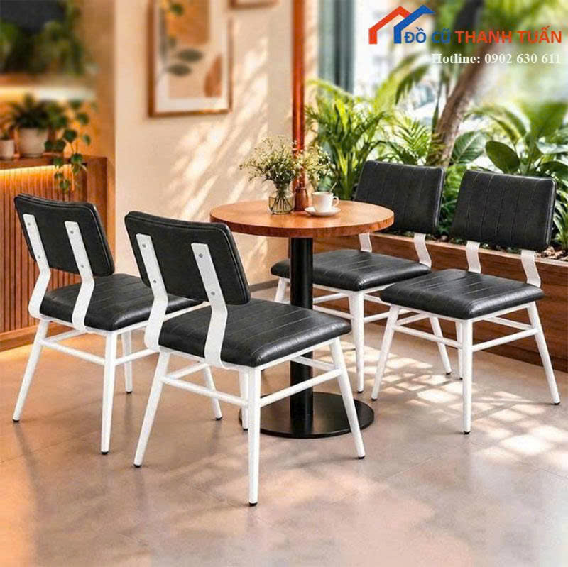 bo-ban-ghe-cafe-moi-99-ban-tron-kem-4-ghe-dem-nhieu-mau (5) Bộ Bàn Ghế Cafe Mới 99% Bàn Tròn Kèm 4 Ghế Đệm (Nhiều Màu)