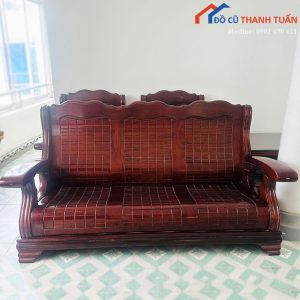 Bộ Salon Gỗ 4 Món Cũ Tự Nhiên