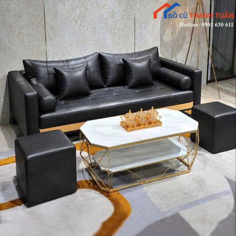 bo-sofa-bang-moi-99-boc-da-co-ban-tra-va-2-don-ngoi-nhieu-mau-4 Bộ Sofa Băng Mới 99% Bọc Da Có Bàn Trà Và 2 Đôn Ngồi (Nhiều Màu)