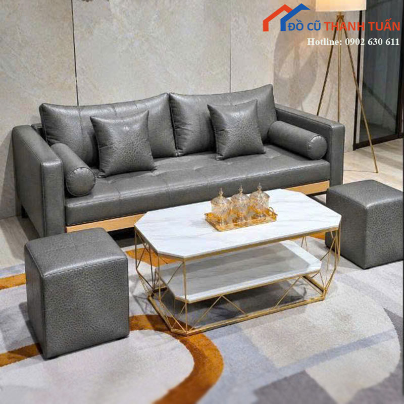 bo-sofa-bang-moi-99-boc-da-co-ban-tra-va-2-don-ngoi-nhieu-mau-5 Bộ Sofa Băng Mới 99% Bọc Da Có Bàn Trà Và 2 Đôn Ngồi (Nhiều Màu)