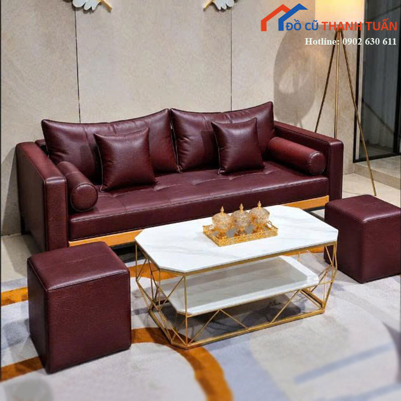 bo-sofa-bang-moi-99-boc-da-co-ban-tra-va-2-don-ngoi-nhieu-mau-7 Bộ Sofa Băng Mới 99% Bọc Da Có Bàn Trà Và 2 Đôn Ngồi (Nhiều Màu)