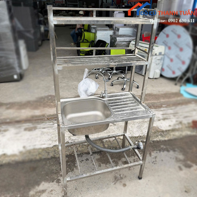 bon-rua-chen-kem-ke-2-tang-inox-2 Bồn Rửa Chén Kèm Kệ 2 Tầng Inox