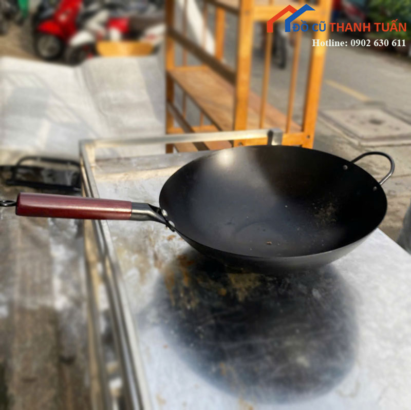 Chảo Xào Inox Cán Dài Chuyên Dụng Cũ