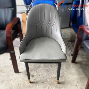 Ghế Ăn Lưng Tựa Bọc Da Chân Sắt Mới 90%