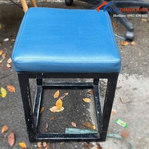 Ghế Đôn Sắt Mặt Bọc Da Cũ