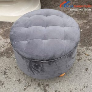 Ghế Đôn Tròn Bọc Nhung Sang Trọng Mới 90%