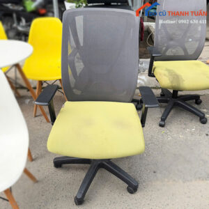 Ghế Văn Phòng Cũ Lưng Lưới Có Tay Vịn Chữ T