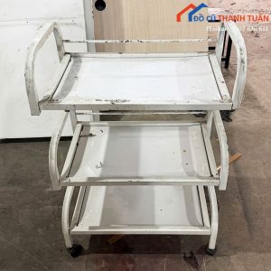 Kệ Đẩy 3 Tầng Cũ Có Bánh Xe Tiện Lợi