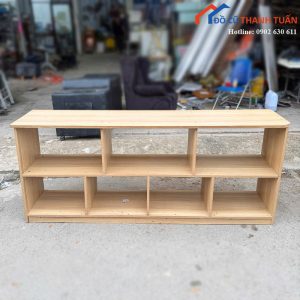 Kệ Sách Gỗ Nhiều Ngăn Dáng Ngang Cũ