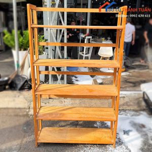 Kệ Sách Gỗ Tự Nhiên Cũ Nhiều Tầng Bền Đẹp