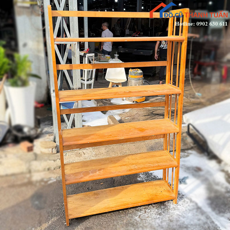 ke-sach-go-tu-nhien-cu-nhieu-tang-ben-dep-3 Kệ Sách Gỗ Tự Nhiên Cũ Nhiều Tầng Bền Đẹp