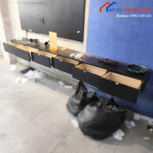 Kệ Tivi Gỗ Đen Dài 5 Hộc Cũ