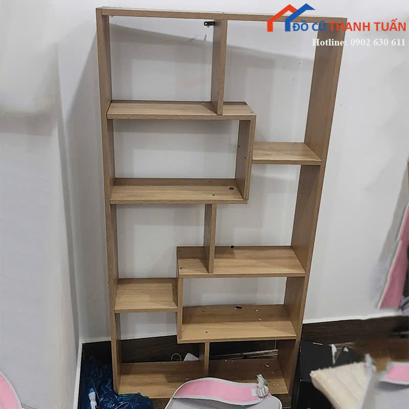 Kệ Trang Trí Gỗ Cũ Nhiều Ô Để Đồ