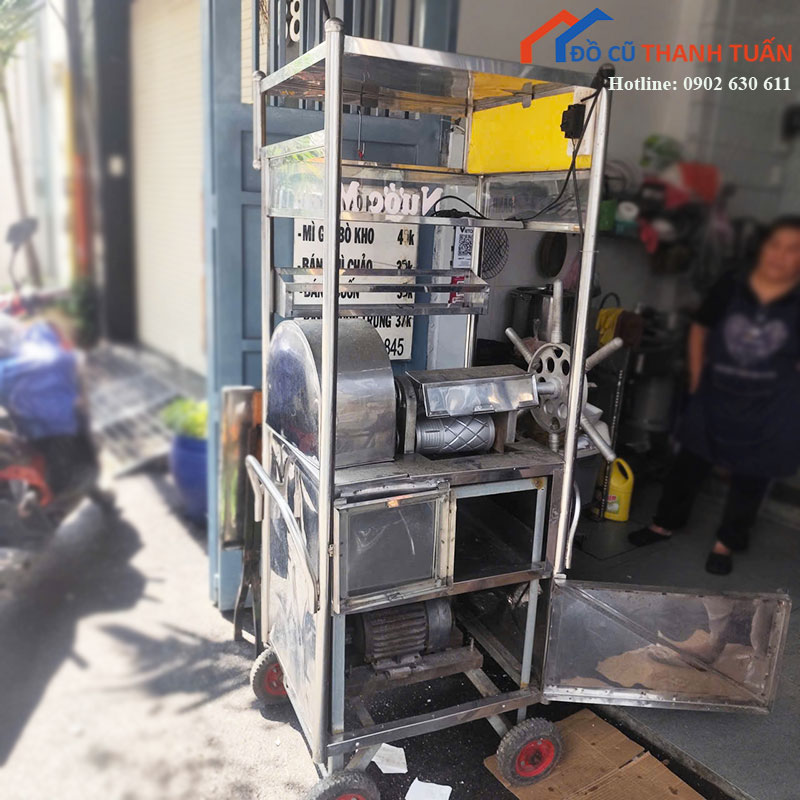 may-ep-mia-cu-bang-inox-co-banh-xe-di-chuyen-3 Máy Ép Mía Cũ Bằng Inox Có Bánh Xe Di Chuyển