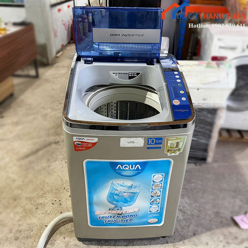 Máy Giặt Aqua Cũ 9Kg AQW-D901AT Inverter