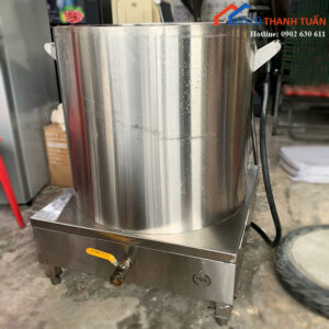 Nồi Nấu Điện Công Nghiệp Cũ 150L Inox Chân Đế Vuông
