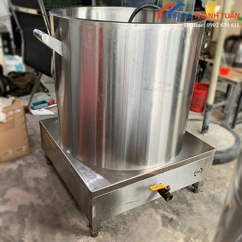 noi-nau-dien-cong-nghiep-cu-150l-inox-chan-de-vuong-3 Nồi Nấu Điện Công Nghiệp Cũ 150L Inox Chân Đế Vuông