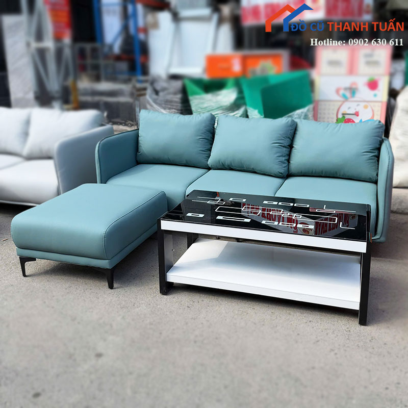 sofa-bang-boc-da-nhieu-mau-kem-don-va-ban-tra-moi-99 (4) Sofa Băng Bọc Da Nhiều Màu Kèm Đôn Và Bàn Trà Mới 99%