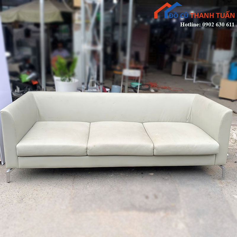 Sofa Băng Cũ 3 Chỗ Bọc Da 2m25