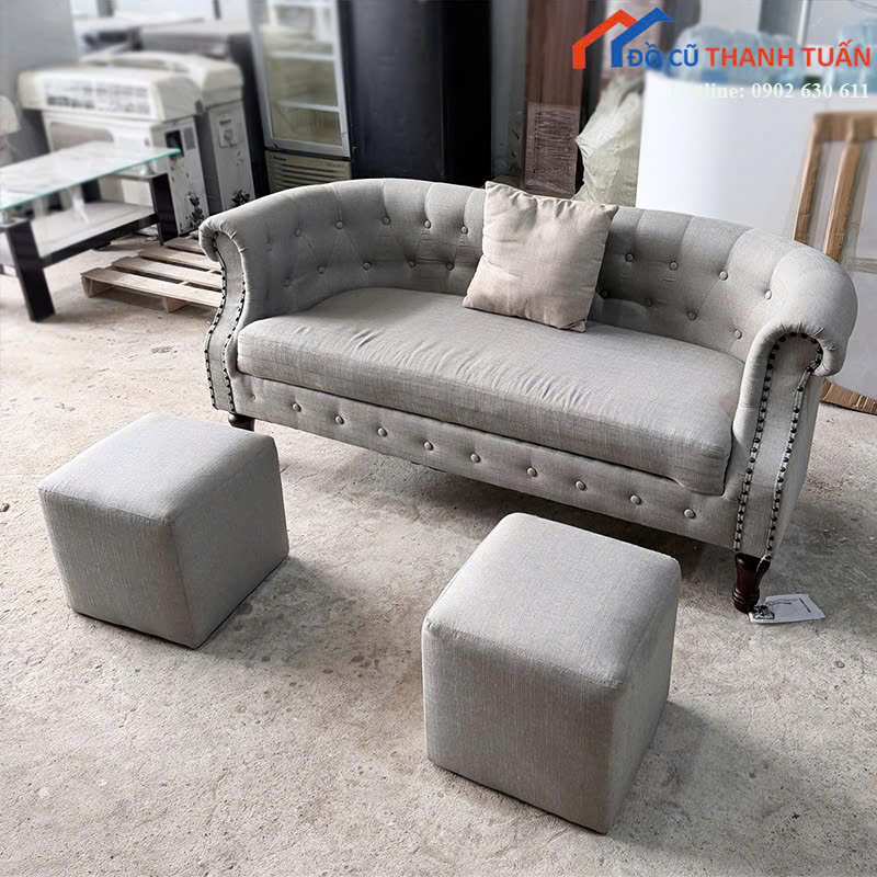 sofa-bang-cu-boc-ni-chan-nut-sang-trong-1 Sofa Băng Cũ Bọc Nỉ Chần Nút Sang Trọng