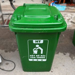 Thùng Rác Nhựa Lớn Có Nắp Đậy Cũ