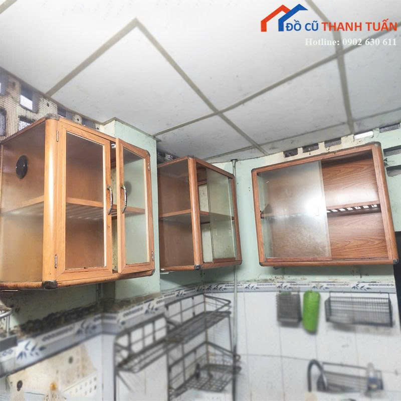 Tủ Bếp Treo Tường Cũ Cánh Kính