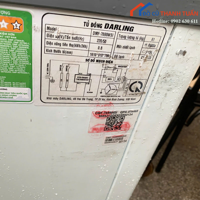 tu-dong-darling-cu-dmf-7699wsi-smart-inverter-2-canh-3 Tủ Đông Darling Cũ DMF-7699WSI Smart Inverter 2 Cánh