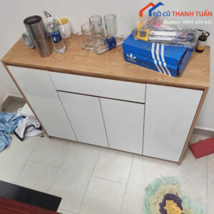 Tủ Giày Dép Gỗ Cũ 1m2 Nhiều Ngăn