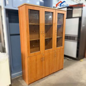 Tủ Hồ Sơ Cánh Kính Cũ 3 Cánh