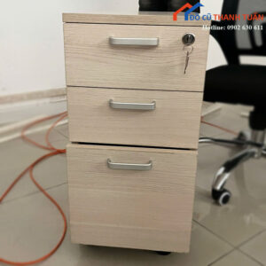 Tủ Hồ Sơ Cũ Gỗ Công Nghiệp Màu Sồi 3 Ngăn