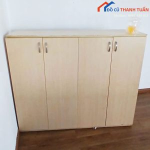 Tủ Hồ Sơ Thấp Cũ Gỗ Công Nghiệp 4 Cánh