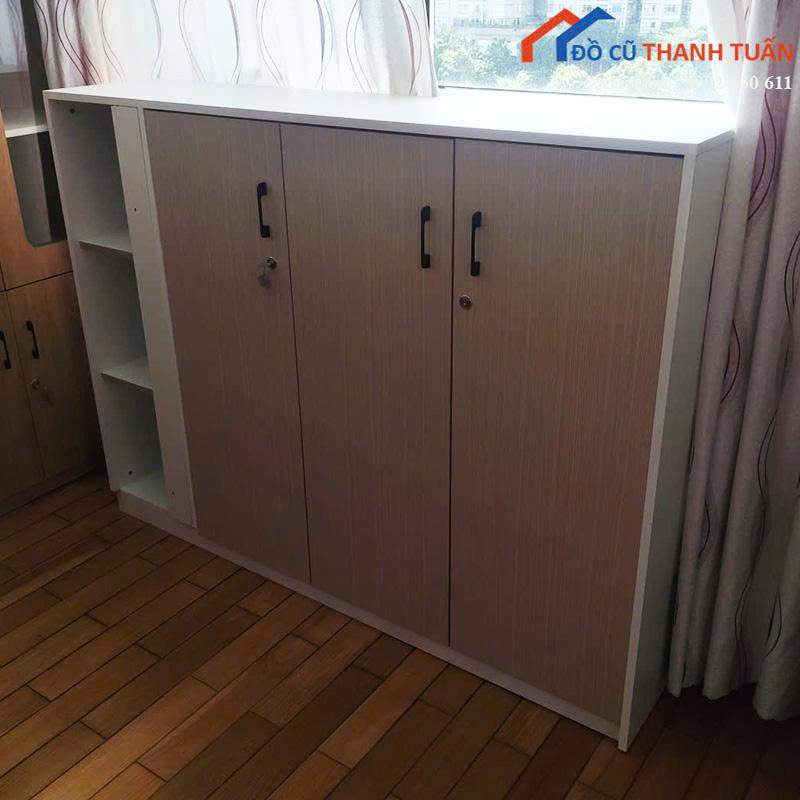 tu-ho-so-van-phong-cu-3-canh-co-khoa-3 Thanh Lý Đồ Nội Thất Cũ - Chuyên Mua Bán Bàn Ghế Cũ Giá Tốt Nhất