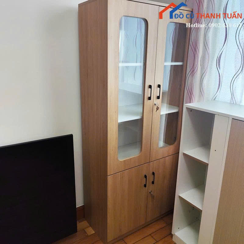 Tủ Hồ Sơ Văn Phòng Cũ 4 Cánh Có Kính