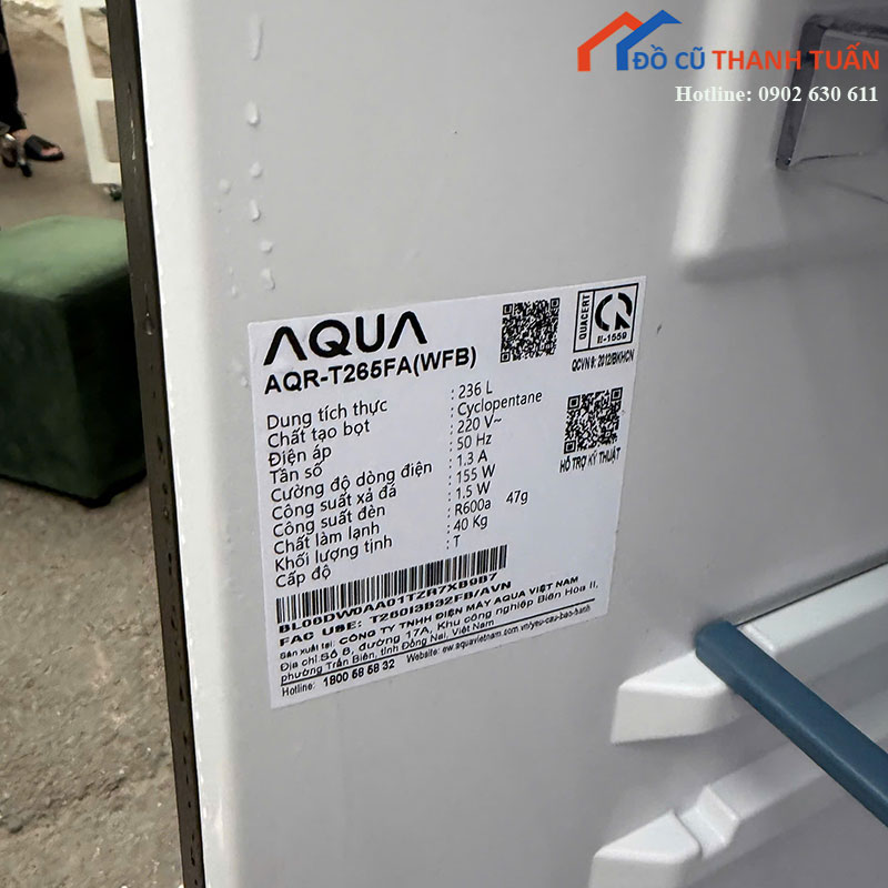tu-lanh-aqua-cu-236-lit-2-canh-mau-den-1 Tủ Lạnh AQUA Cũ 236 Lít 2 Cánh Màu Đen