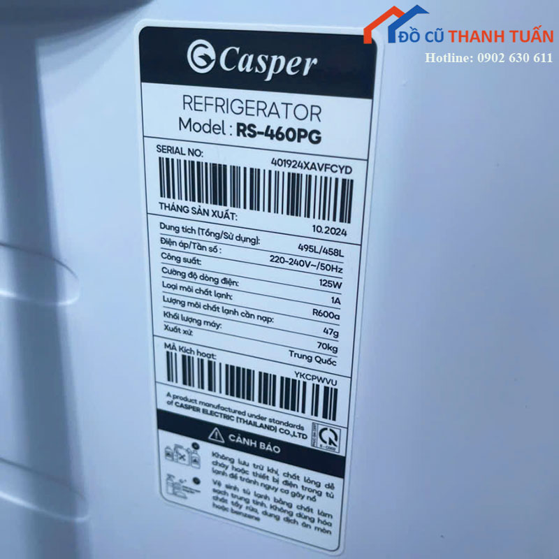 tu-lanh-casper-cu-2-canh-model-rs-460pg-1 Tủ Lạnh Casper Cũ 2 Cánh Model RS-460PG