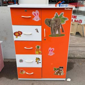 Tủ Nhựa Trẻ Em In Hình Ngộ Nghĩnh Nhiều Ngăn Cũ