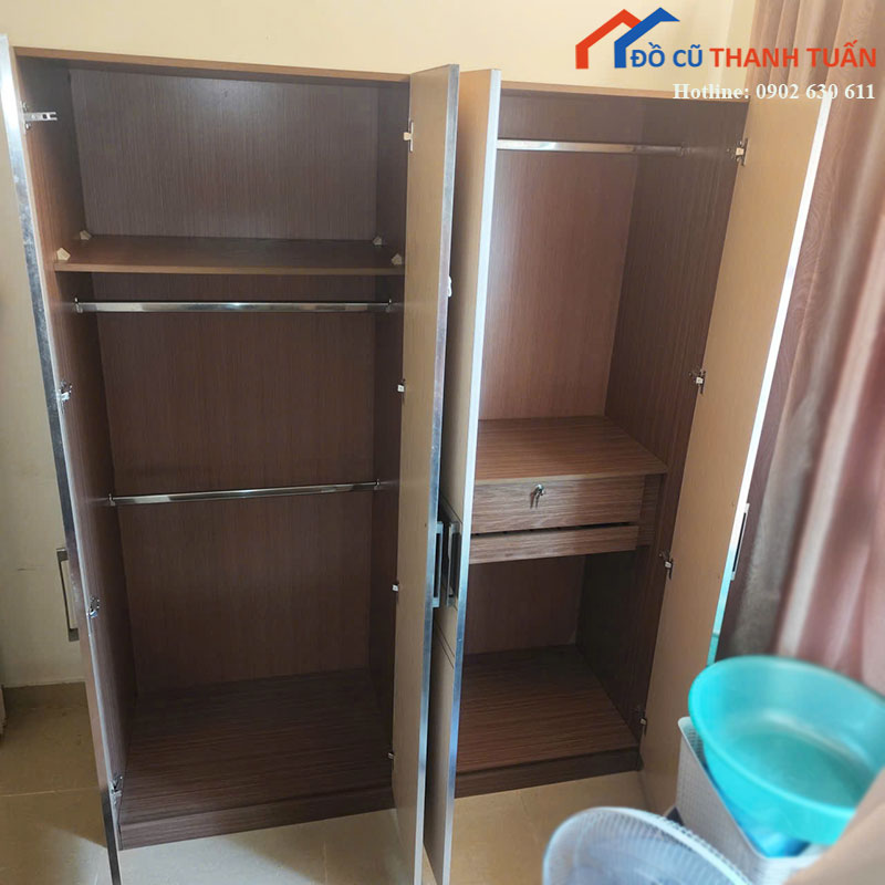 tu-quan-ao-4-canh-cu-go-cong-nghiep-1 Thanh Lý Đồ Nội Thất Cũ - Chuyên Mua Bán Bàn Ghế Cũ Giá Tốt Nhất