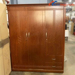 Tủ Quần Áo 4 Cánh Cũ Gỗ Công Nghiệp