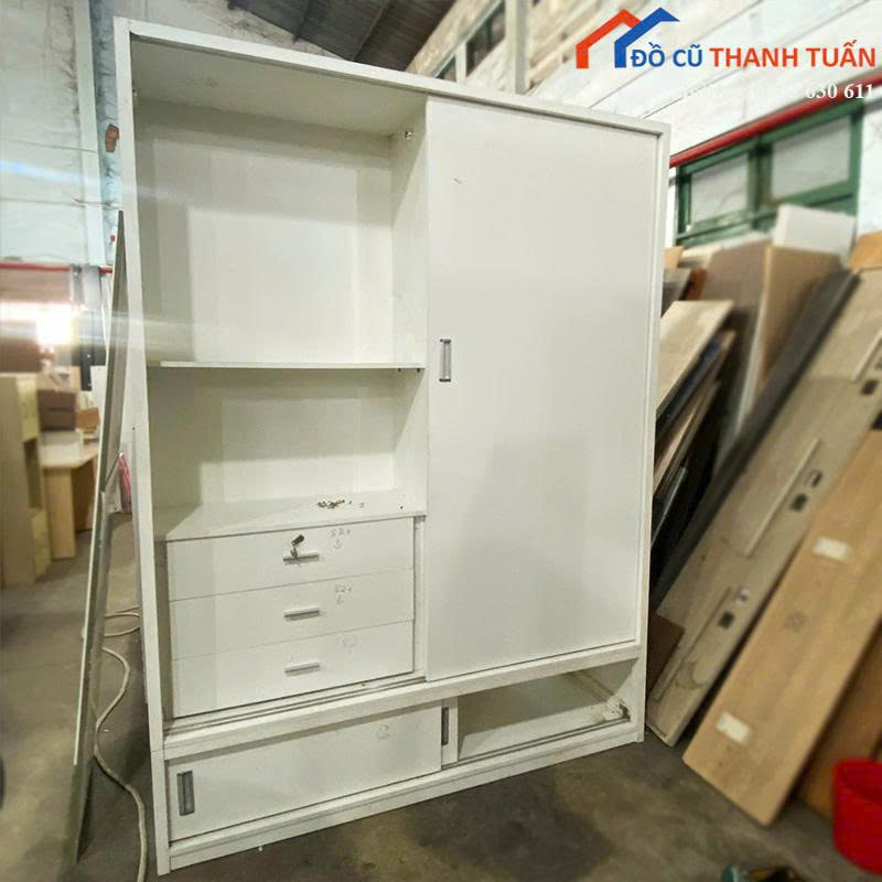 tu-quan-ao-cu-1m8-cua-lua-co-ngan-keo-2-1 Tủ Quần Áo Cũ 1m8 Cửa Lùa Có Ngăn Kéo