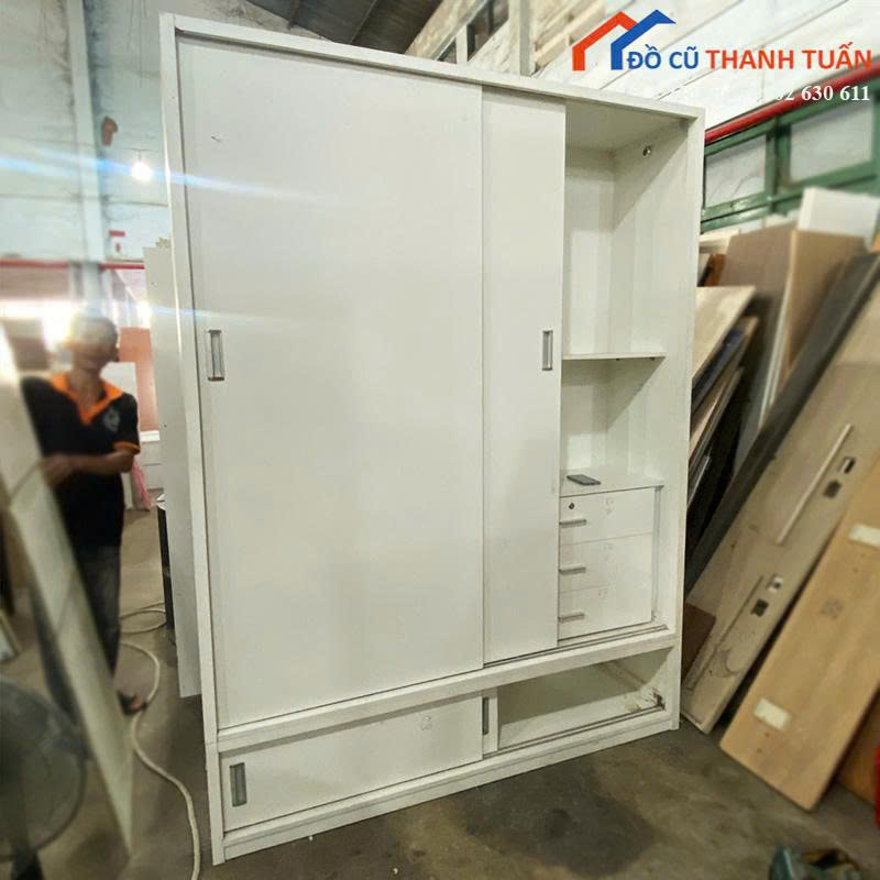tu-quan-ao-cu-1m8-cua-lua-co-ngan-keo-3-1 Thanh Lý Đồ Nội Thất Cũ - Chuyên Mua Bán Bàn Ghế Cũ Giá Tốt Nhất