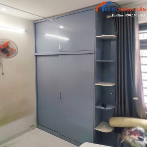 Tủ Quần Áo Cửa Lùa Kèm Kệ Góc Âm Trần Cũ