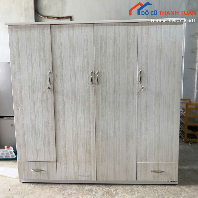 tu-quan-ao-go-cong-nghiep-4-canh-kem-hoc-cu-2 Tủ Quần Áo Gỗ Công Nghiệp 4 Cánh Kèm Hộc Cũ