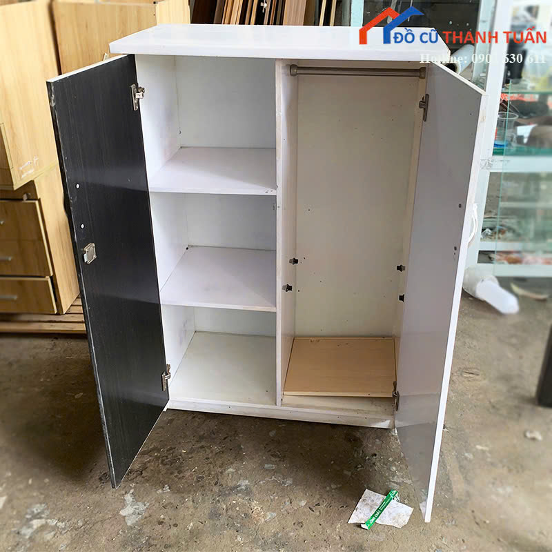 tu-tai-lieu-cu-84cm-phoi-hai-mau-trang-den-3 Tủ Tài Liệu Cũ 84cm Phối Hai Màu Trắng Đen
