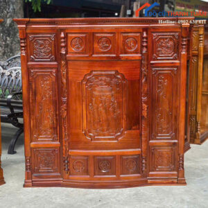 Tủ Thờ Gỗ Tràm Mới 99% Chạm Khắc Hoa Văn Tinh Xảo