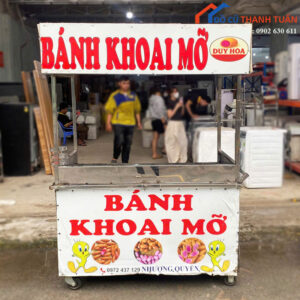 Xe Bán Bánh Khoai Mỡ Cũ Khung Inox